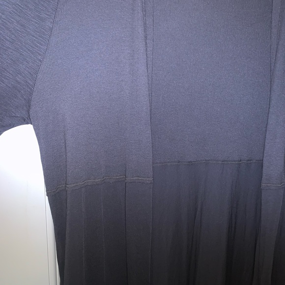 LAmade Heathered Gray Floor Length Cardigan with Side Slits. Made In The USA. - Picture 3 of 6